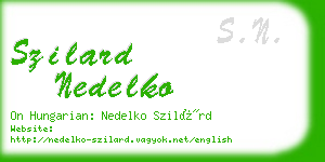 szilard nedelko business card